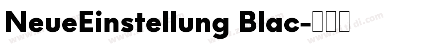 NeueEinstellung Blac字体转换